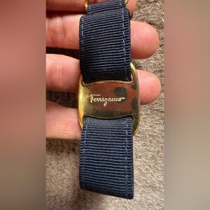 Keychain Salvatore Ferragamo Navy and Gold